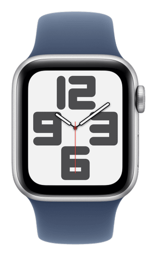 Apple Watch SE (2023) 40mm GPS Aluminium Silber Sportarmband Denim S/M verkaufen