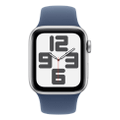 Apple WATCH SE (2023) 40mm GPS Aluminiumgehäuse Silber Sportarmband Denim S/M