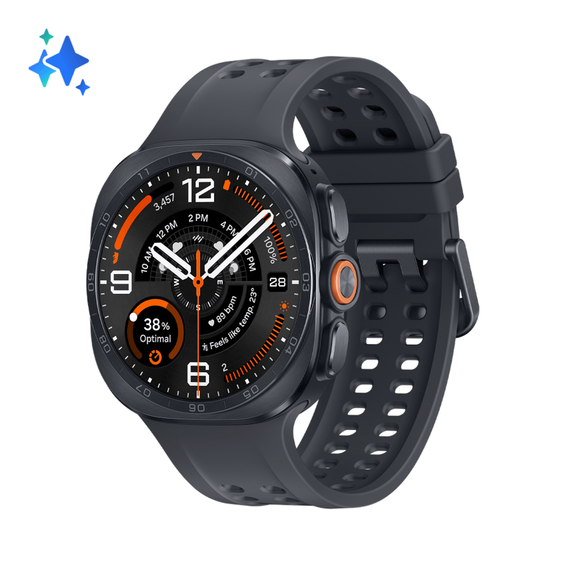 Samsung Galaxy Watch Ultra2 Titanium Gray Marine Band Black