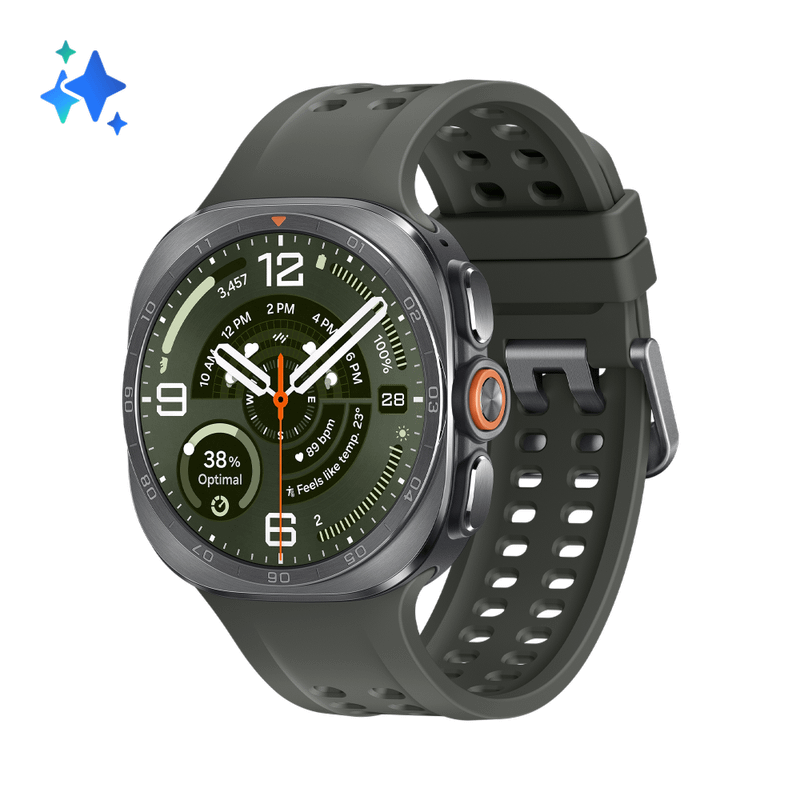 Samsung Galaxy Watch Ultra2 Titanium Silver Marine Band Olive