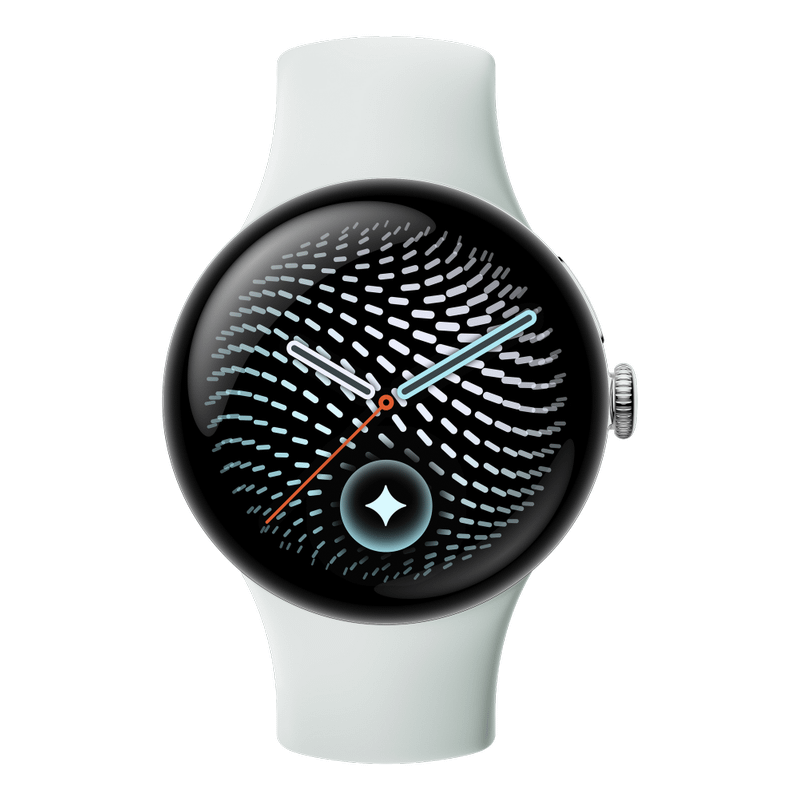 Google Pixel Watch 5 41mm Bluetooth Polished Silver Sportarmband Fog