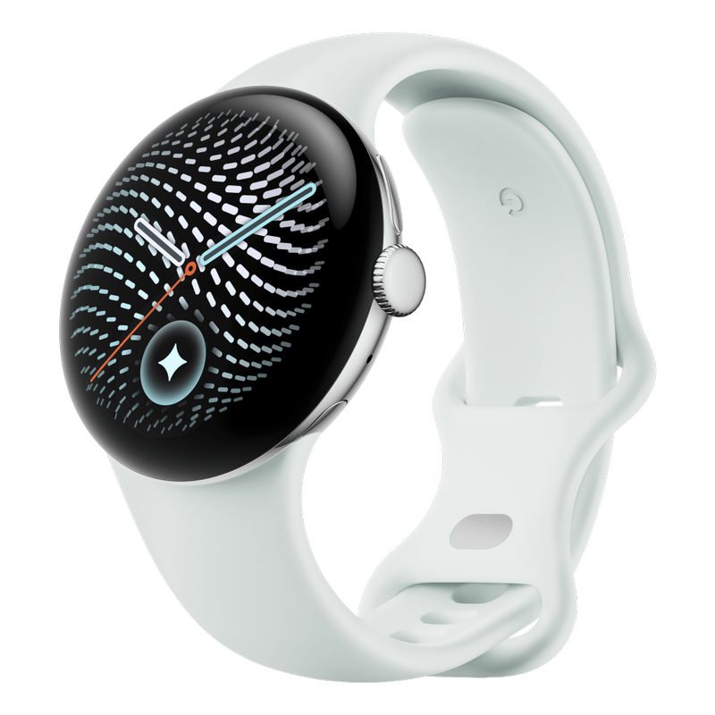 Google Pixel Watch 5 41mm Bluetooth Polished Silver Sportarmband Fog