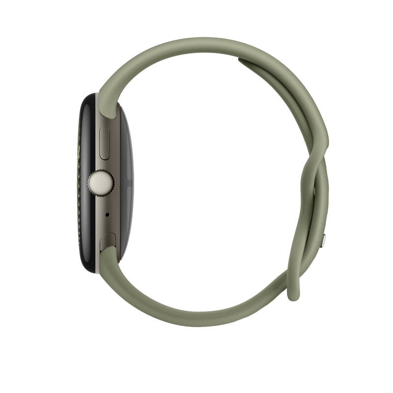 Google Pixel Watch 5 45mm Bluetooth Satin Pyrite Sportarmband Olive