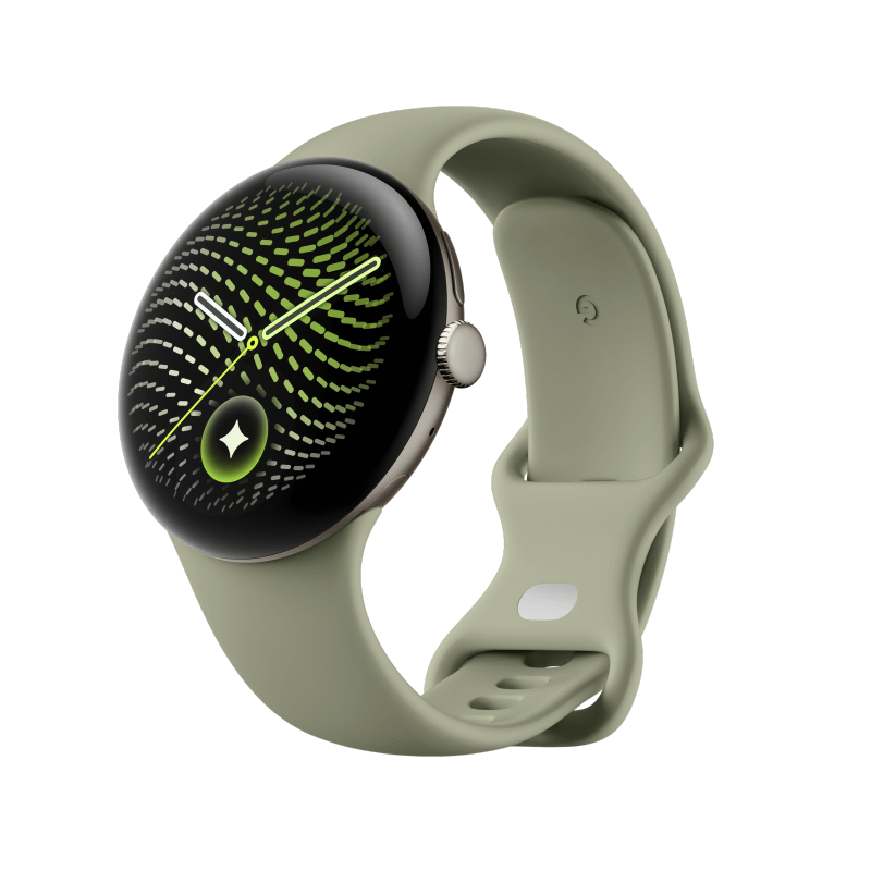 Google Pixel Watch 5 45mm Bluetooth Satin Pyrite Sportarmband Olive