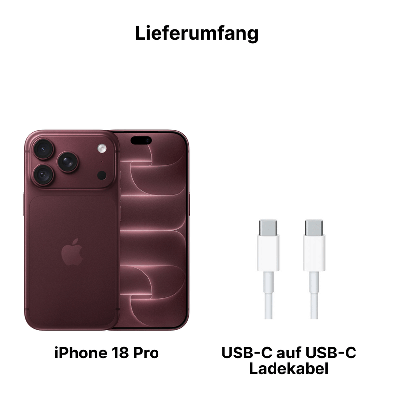 Apple iPhone 18 Pro 2TB Burgunder