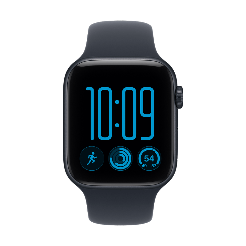 Apple Watch SE 3 44mm GPS Aluminium Mitternacht Sportarmband Navy Blau M/L