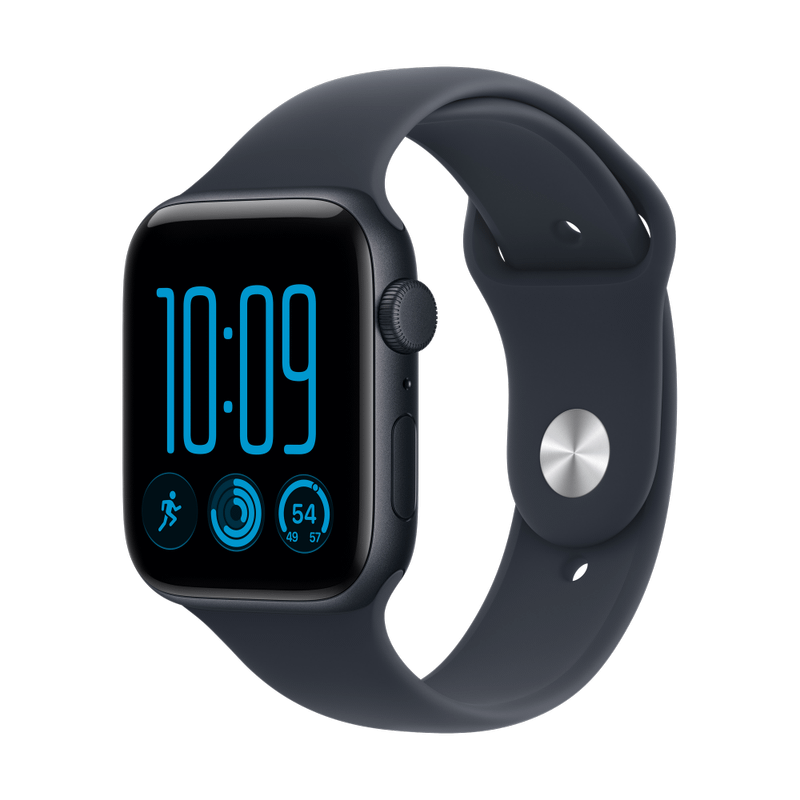 Apple Watch SE 3 44mm GPS Aluminium Mitternacht Sportarmband Navy Blau M/L