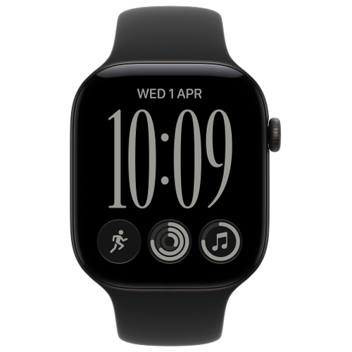 Apple Apple Watch Series 12 46mm GPS+Cellular Aluminium Schwarz Sportarmband Schwarz M/L