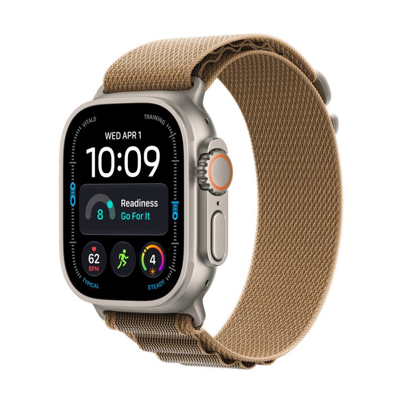 Apple Watch Ultra 4 Titan Natur Alpine Loop Wüstensand S