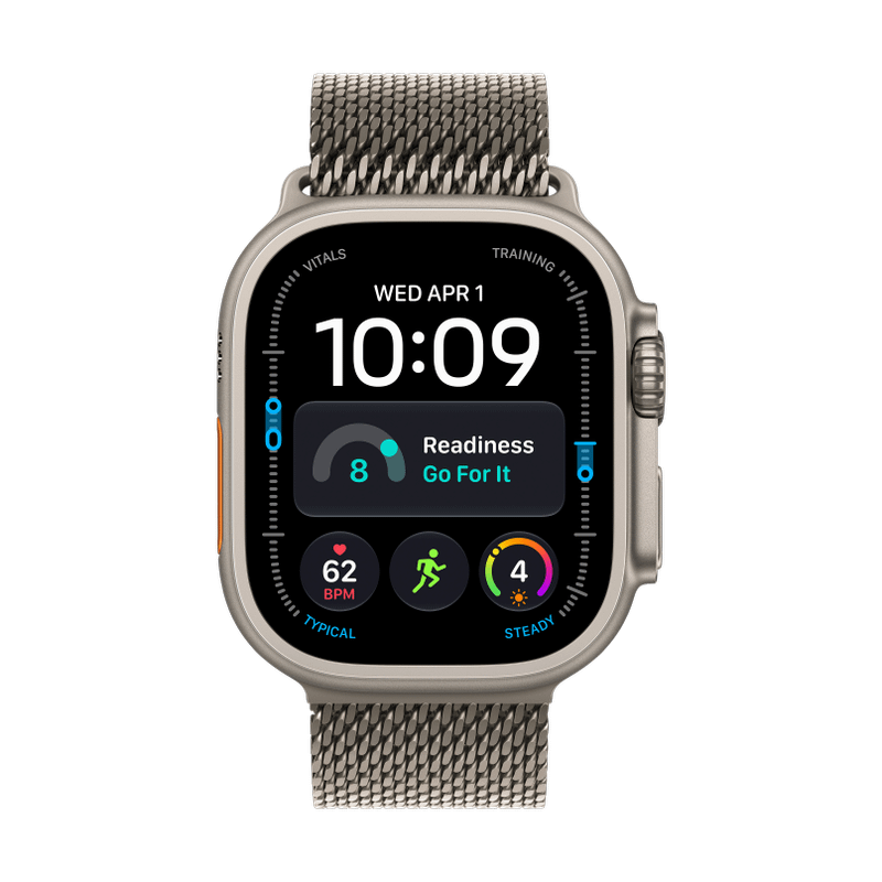 Apple Watch Ultra 4 Titan Natur Milanaisearmband Natur M