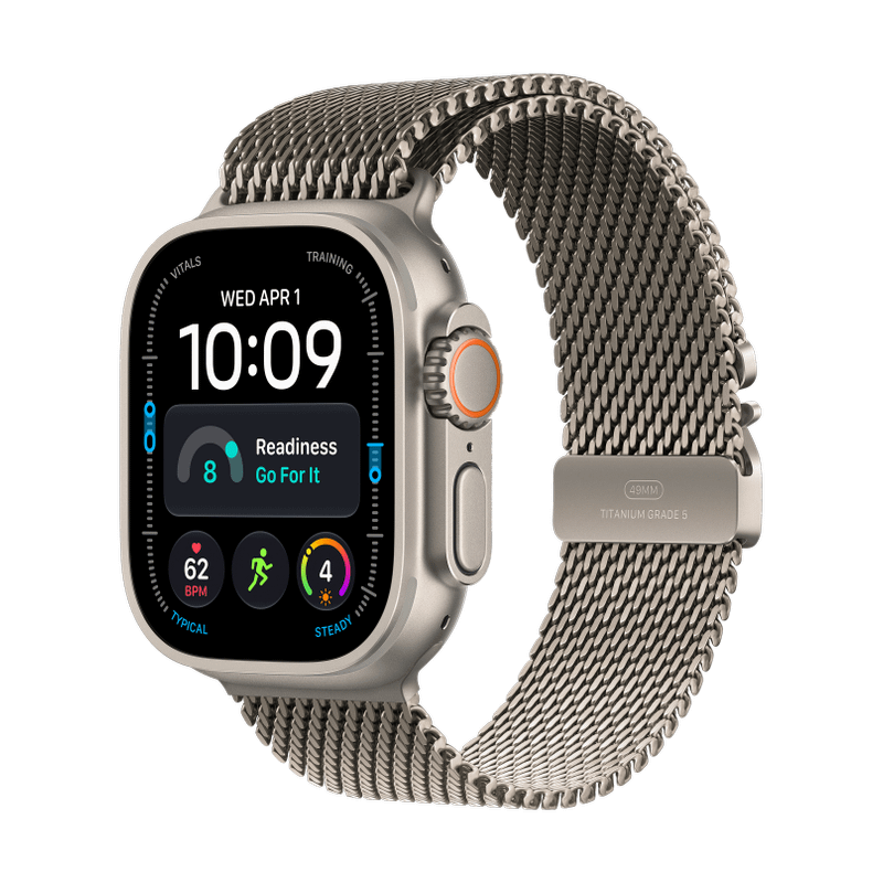 Apple Watch Ultra 4 Titan Natur Milanaisearmband Natur M
