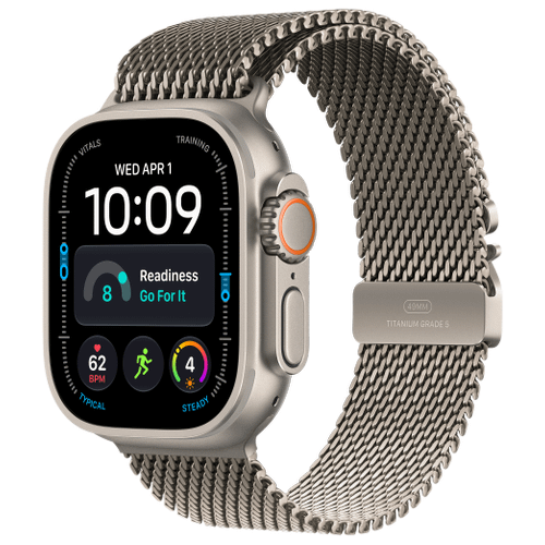 Apple Apple Watch Ultra 4 Titan Natur Milanaisearmband Natur S