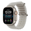 Apple Watch Ultra 4 Titan Natur Ocean Armband Halbtransparentes Grau