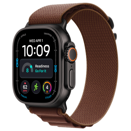 Apple Apple Watch Ultra 4 Titan Schwarz Alpine Loop Burgunder S
