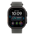 Apple Watch Ultra 4 Titan Schwarz Ocean Armband Halbtransparentes Schwarz