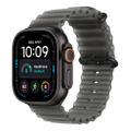 Apple Watch Ultra 4 Titan Schwarz Ocean Armband Halbtransparentes Schwarz