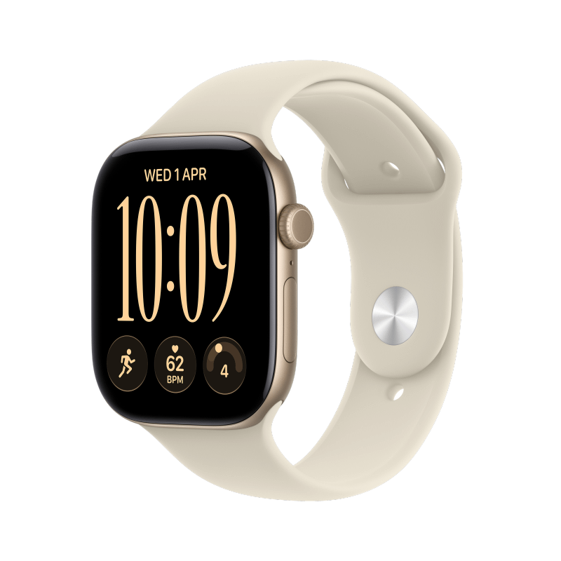 Apple Watch Series 12 42mm GPS Aluminium Lichtgold Sportarmband Sand M/L