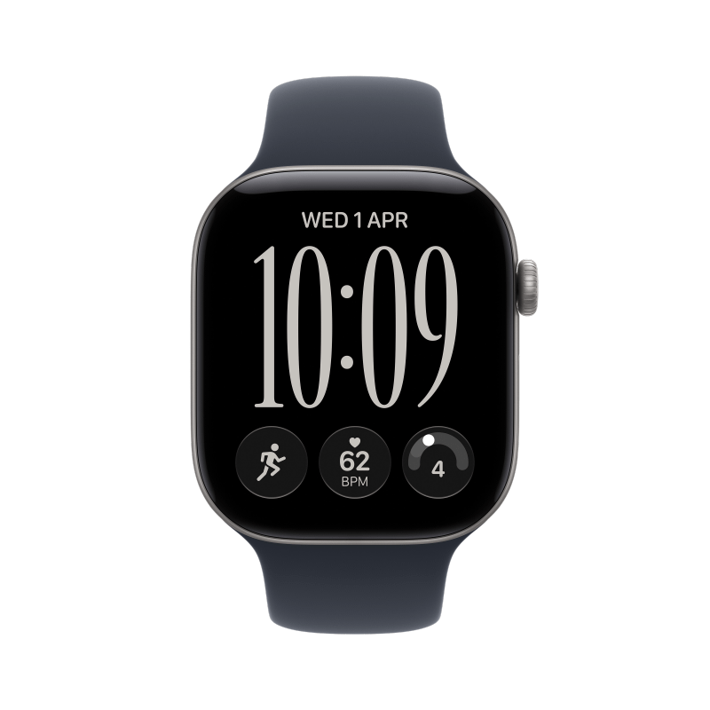 Apple Watch Series 12 42mm GPS Aluminium Space Grau Sportarmband Navyblau M/L