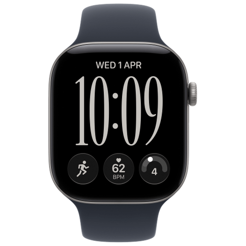 Apple Apple Watch Series 12 42mm GPS Aluminium Space Grau Sportarmband Navyblau S/M