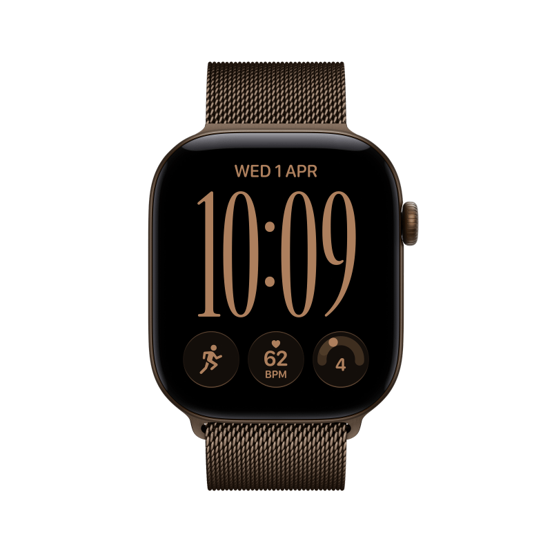 Apple Watch Series 12 46mm GPS Aluminium Dunkelbronze Milanaisearmband Dunkelbronze M/L