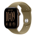 Apple Watch Series 12 46mm GPS Aluminium Dunkelbronze Sportarmband Oliv M/L