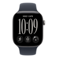 Apple Watch Series 12 46mm GPS Aluminium Space Grau Sportarmband Navyblau M/L