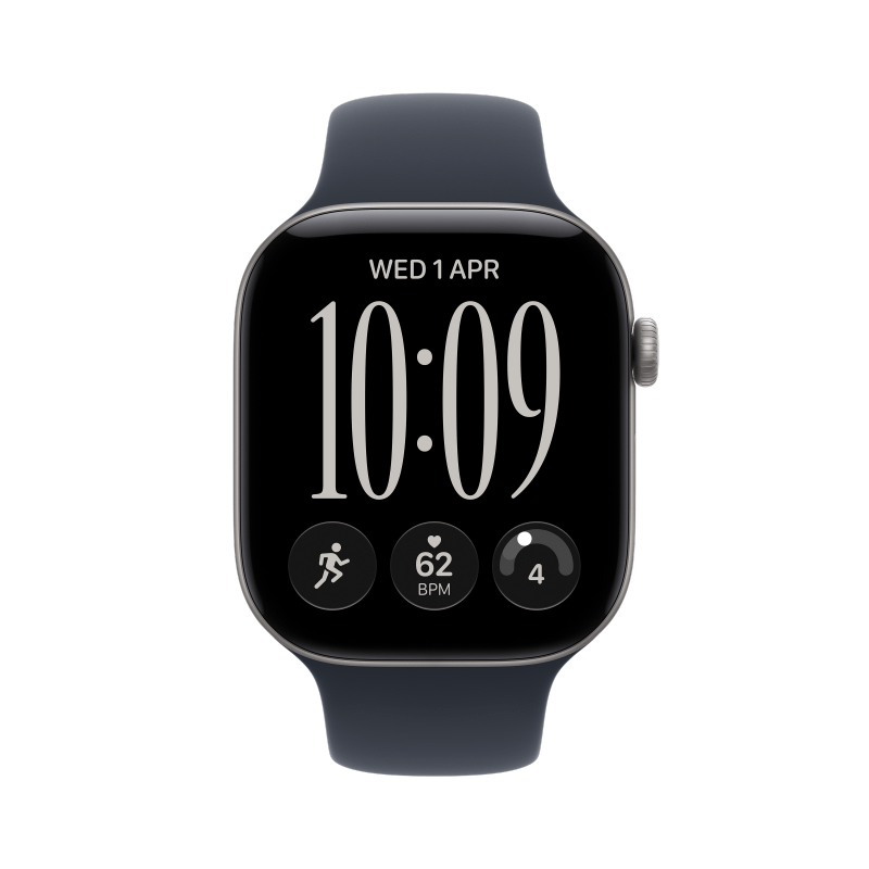 Apple Watch Series 12 46mm GPS Aluminium Space Grau Sportarmband Navyblau M/L