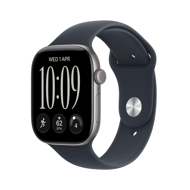 Apple Watch Series 12 46mm GPS+Cellular Aluminium Space Grau Sportarmband Navyblau  M/L