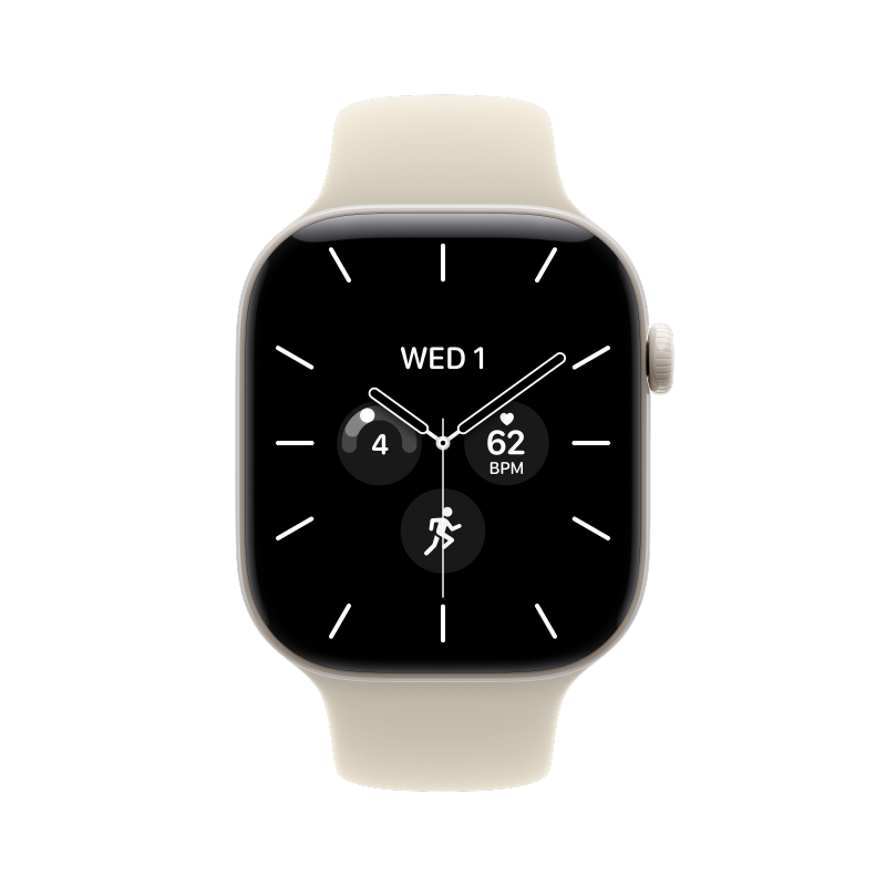 Apple Watch Series 12 46mm GPS+Cellular Keramik Perlweiß Sportarmband Sand M/L