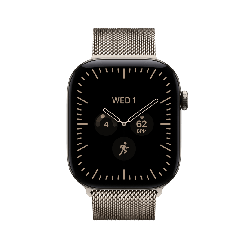 Apple Watch Series 12 46mm GPS+Cellular Titan Natur Milanaisearmband Natur S/M